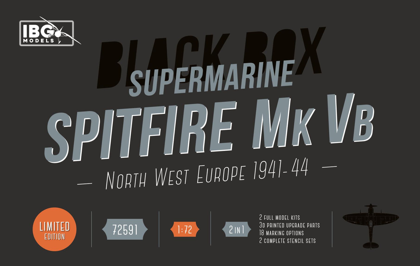 1/72 IBG 72591 Supermarine Spitfire Mk Vb - North West Europe 1941-44 - Black Box Edition - Limited edition