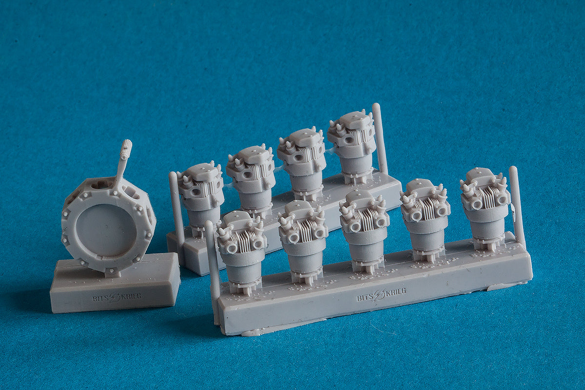 1/32 BitsKrieg BK/IBG32004 Bristol Mercury V Engine (Cylinders & Casing) for PZL P.11 Polish Fighter