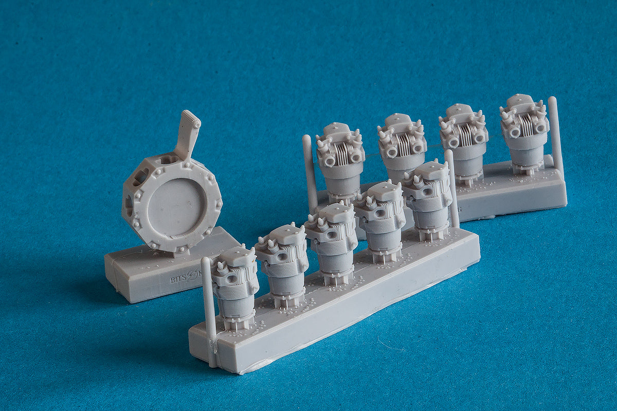 1/32 BitsKrieg BK/IBG32004 Bristol Mercury V Engine (Cylinders & Casing) for PZL P.11 Polish Fighter