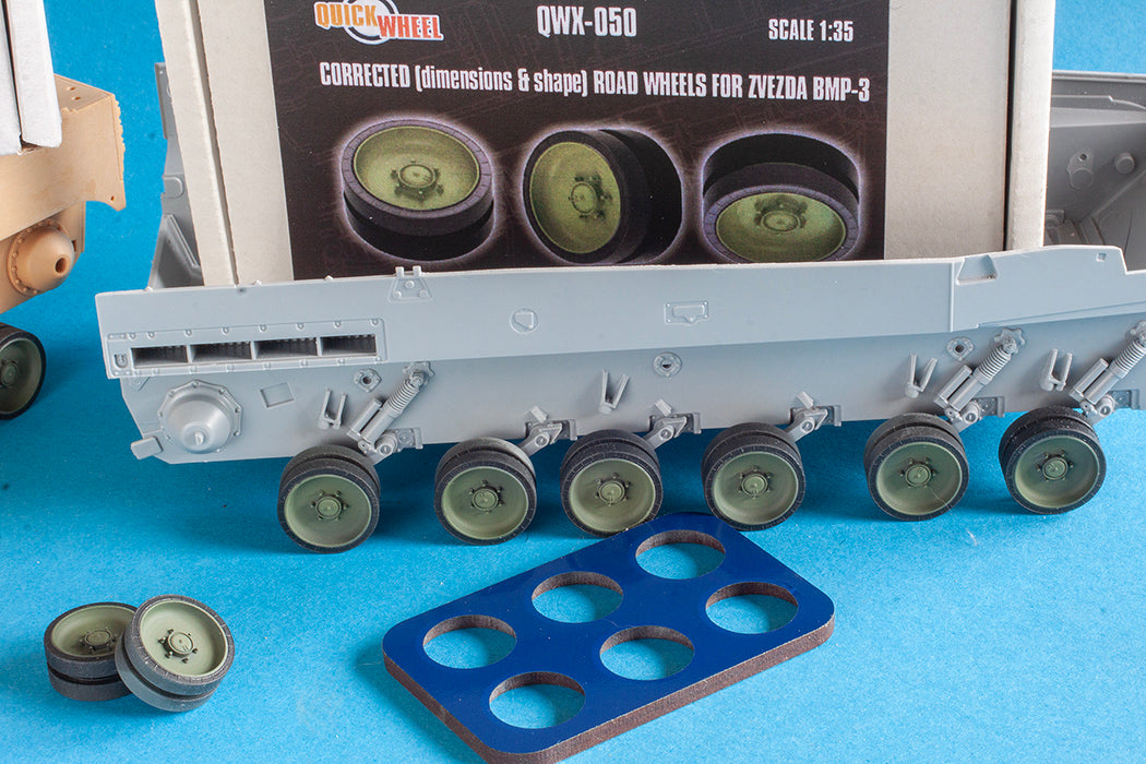 1/35 QuickWheel QWX-050 BMP-3 Road Wheels (corrected dimensions & shape) - Zvezda
