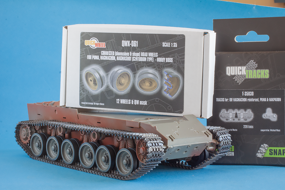1/35 QuickWheel QWX-061 Puma; Nagmachon; Nagmashot Road Wheels (Centurion type) for Hobby Boss model kits