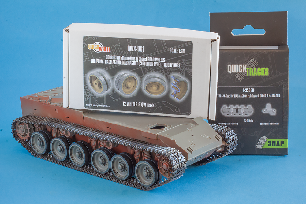 1/35 QuickWheel QWX-061 Puma; Nagmachon; Nagmashot Road Wheels (Centurion type) for Hobby Boss model kits