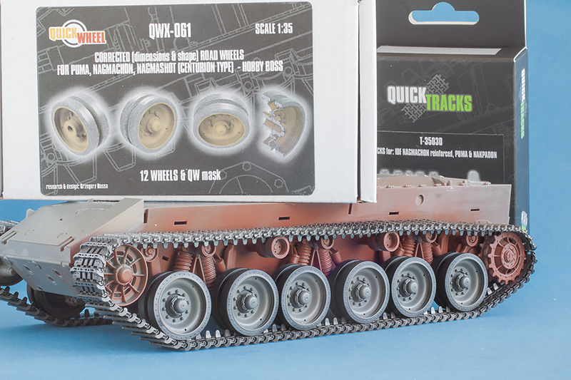 1/35 QuickWheel QWX-061 Puma; Nagmachon; Nagmashot Road Wheels (Centurion type) for Hobby Boss model kits