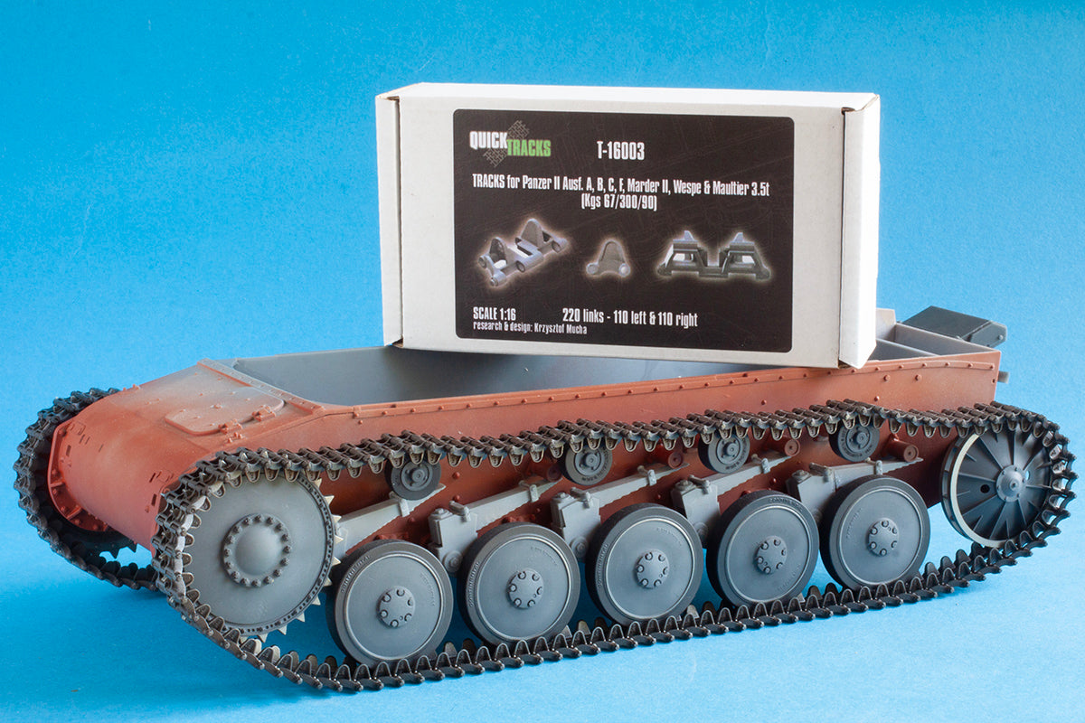 1/16 QuickTracks T-16003 Pz.Kpfw. II Ausf. A; B; C; F; Marder II; Wespe & Maultier 3,5t - Kgs 67/300/90