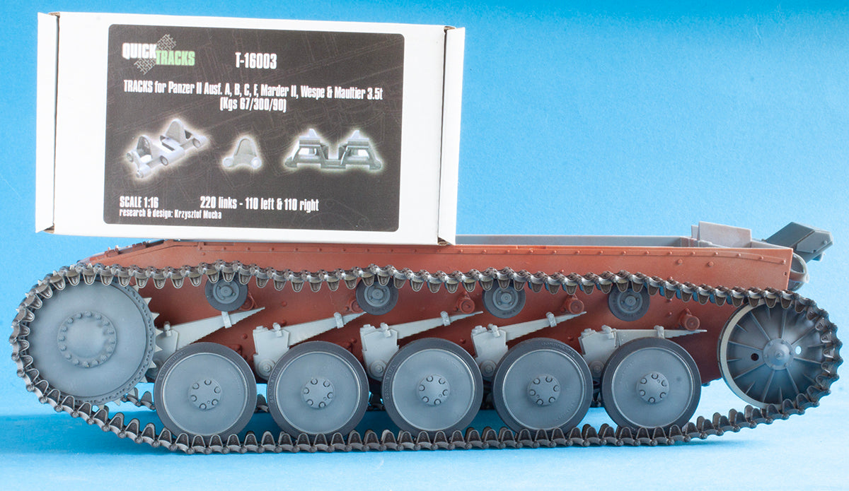 1/16 QuickTracks T-16003 Pz.Kpfw. II Ausf. A; B; C; F; Marder II; Wespe & Maultier 3,5t - Kgs 67/300/90