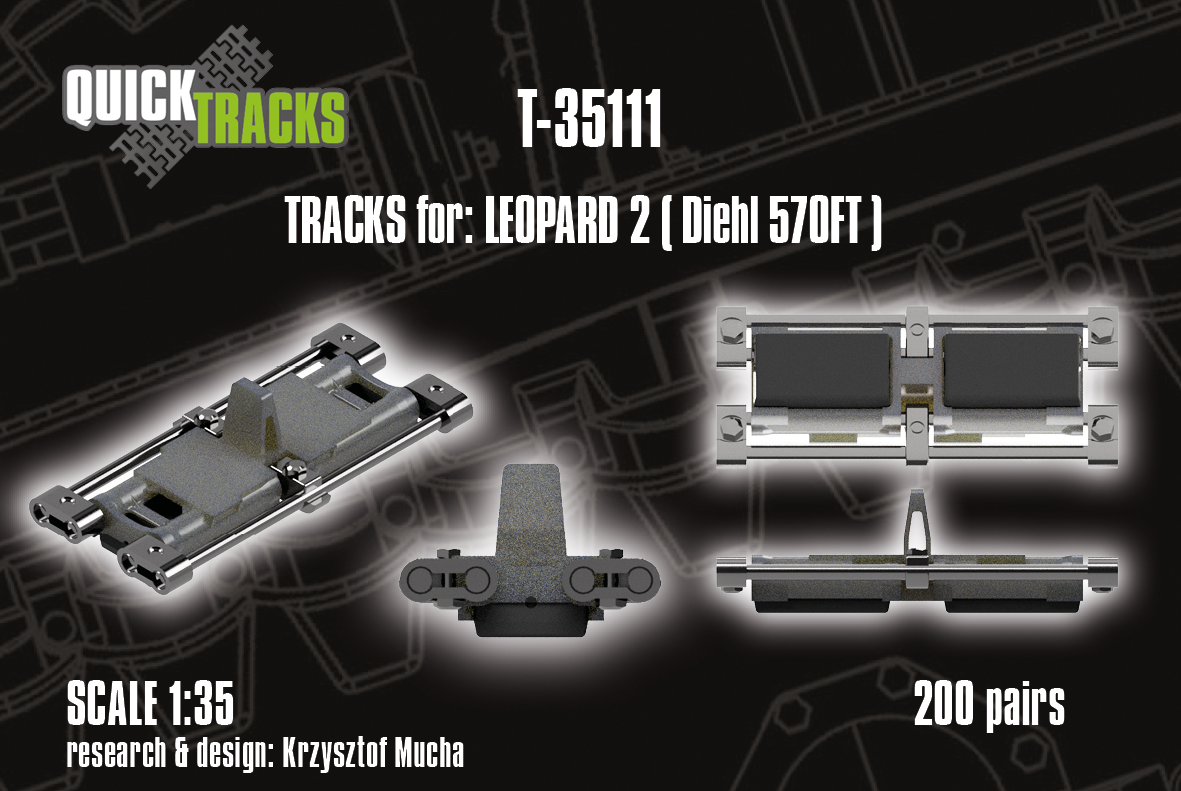 1/35 QuickTracks T-35111 Tracks for Leopard 2 (Diehl 570FT)