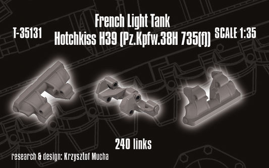 1/35 QuickTracks T-35131 French Light Tank Hotchkiss H39 (Pz.Kpfw. 38H 735(f))