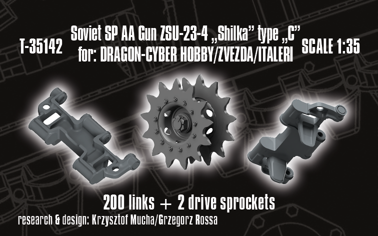 1/35 QuickTracks T-35142 Soviet SP AA Gun ZSU-23-4 "Shilka" type "C" for DRAGON / Cyber Hobby / Zvezda / Italeri