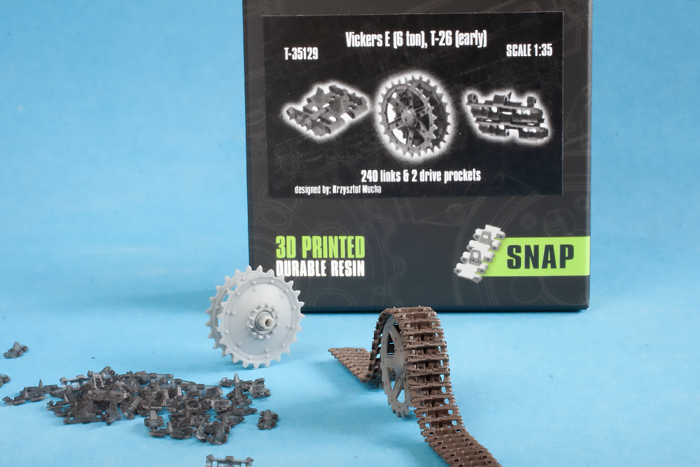 1/35 QuickTracks T-35129 Vickers E (6 ton), T-26 (Early) with Drive Sprockets