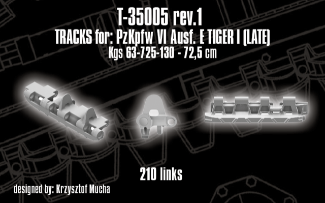 1/35 QuickTracks T-35005 Late Tracks for Pz.Kpfw. VI Ausf. E Tiger I