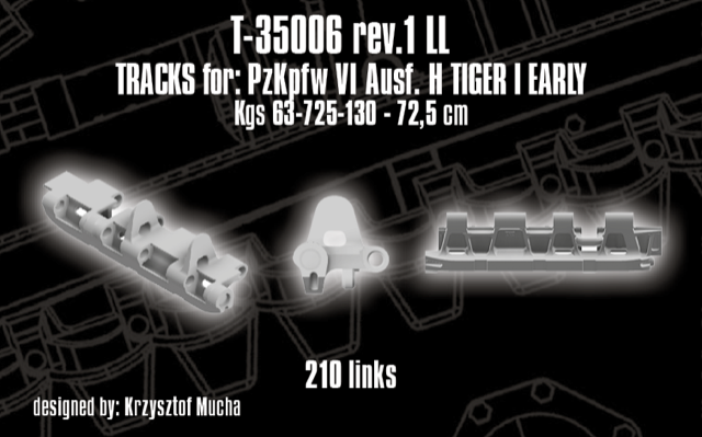 1/35 QuickTracks T-35006LL Early Tracks for Pz.Kpfw. VI Ausf. H Tiger I