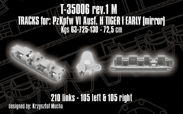1/35 QuickTracks T-35006 Early Tracks for Pz.Kpfw. VI Ausf. H Tiger I