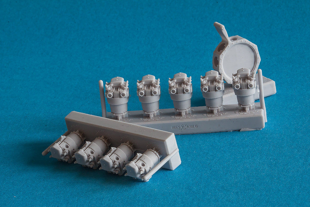 1/32 BitsKrieg BK/IBG32004 Bristol Mercury V Engine (Cylinders & Casing) for PZL P.11 Polish Fighter