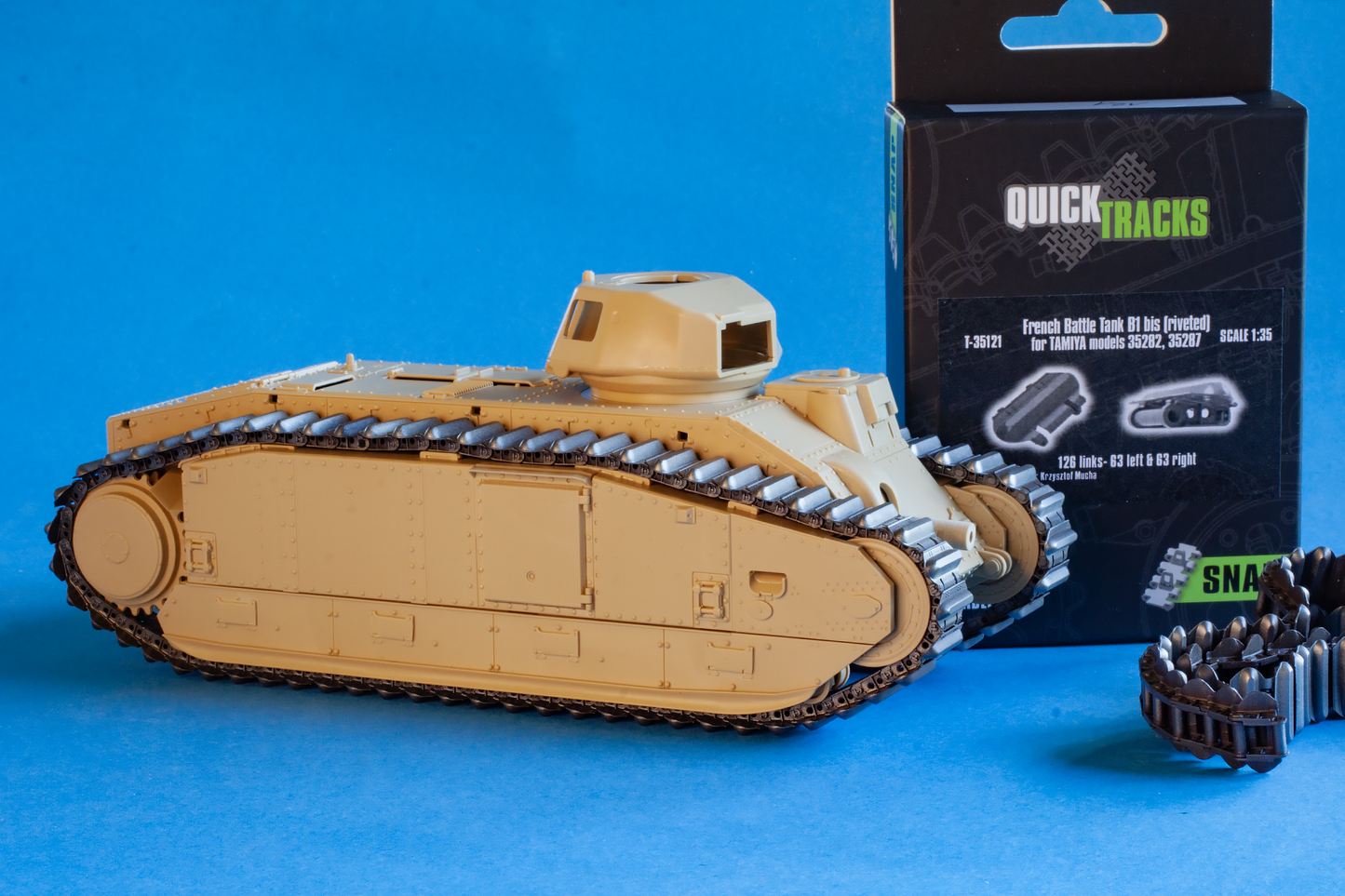 1/35 QuickTracks T-35121 French Battle Tank B1 bis (riveted) - for Tamiya kits