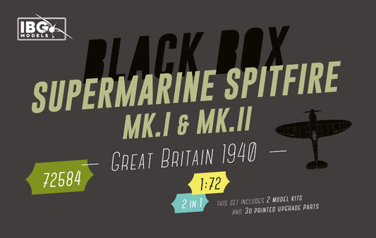 1/72 IBG 72584 Supermarine Spitfire Mk.I & Mk.II - Great Britain 1940 - Black Box Edition -  Limited edition