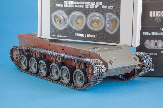1/35 QuickWheel QWX-061 Puma; Nagmachon; Nagmashot Road Wheels (Centurion type) for Hobby Boss model kits