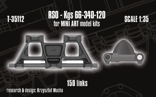 1/35 QuickTracks T-35112 RSO tracks - Kgs 66-340-120 for Mini Art kits