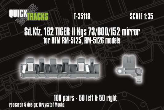 1/35 QuickTracks T-35119 Tracks for Sd.Kfz. 182 Tiger II / King Tiger mirrored for RFM