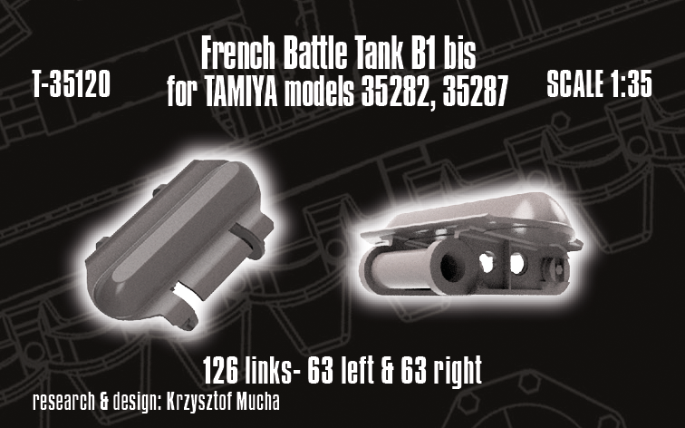 1/35 QuickTracks T-35120 French Battle Tank B1 bis - for Tamiya kits