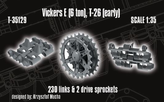 1/35 QuickTracks T-35129 Vickers E (6 ton), T-26 (Early) with Drive Sprockets