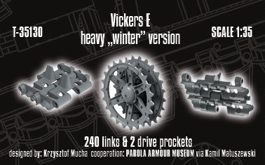 1/35 QuickTracks T-35130 Vickers E heavy „winter” version with Drive Sprockets