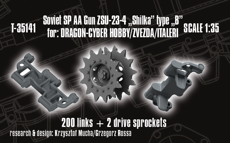 1/35 QuickTracks T-35141 Soviet SP AA Gun ZSU-23-4 "Shilka" type "B" for DRAGON / Cyber Hobby / Zvezda / Italeri
