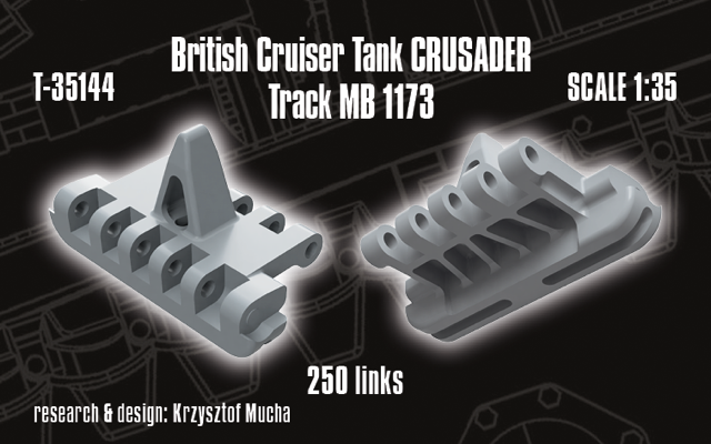 1/35 QuickTracks T-35144 Tracks for British Cruiser Tank CRUSADER - Track MB 1173