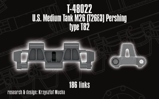 1/48 QuickTracks T-48022 Tracks for US Medium Tank M26 (T26E3) Pershing; Type T82